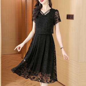 DAIXIANGFEIZI | Summer New Design Petite Chinese Style Short Sleeve Women Dress