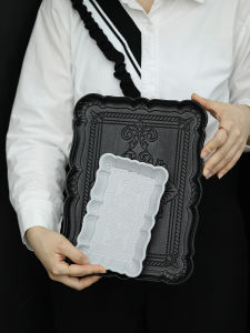 Black & White Grey Wooden Tray Entrance & Retro Key Plate