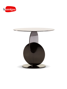 Imported Round Glass Modern Minimalist Designer Style Italian Luxurious Tea Table