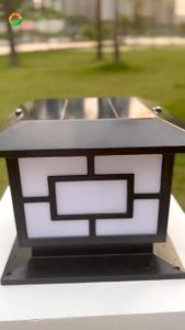 Solar light Gate Pillar Lamp Gardening Lamp with Automatic Remote Control Tricolor Outdoor Lamp Waterproof IP67