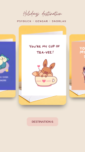 Eevee Pokemon You’re My Cup of Tea Greeting Card | Cute Love Cute Sweet Card