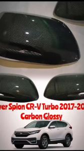 Mirror Cover Spion Tutup Batok Spion  Hitam Carbon Glossy Honda CRV Turbo 2017-2022 CRV Gen 5