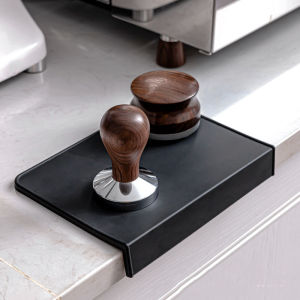 Professional Thicken Silicone Espresso Coffee Mat Anti-skid Corner Coffee Tampers Mat Black Press Powder Pad Barista Accessory