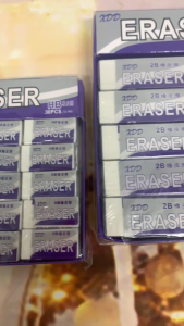 10pcs 2B EraserWhite Erasers For SchoolStationery supplies