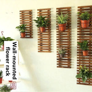 flowerpot Solid Wood Flower Hanging Wall Wall Hanging Decorative Simple Wall Outdoor Pastoral Balcony Indoor And Outdoor Living Room