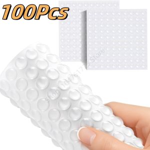 100Pcs Silicone Rubber Anti Slip Mute Feet Pads Self Adhesive Door Stopper Furniture Damper Buffer Cushion Protective Pad