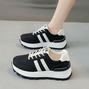 Womens Sporty Casual Shoes Thick Bottom Dad Shoes Fall Season Versatile Comfortable Mesh Lined Ultrafine Fiber Upgraded Version