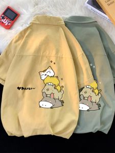 Áo Sơ Mi Nữ Tay Ngắn Mùa Hè Dáng Rộng Cỡ Lớn 200 Pound Đa Năng Thon Gọn Phong Cách HongKong Nửa Tay Áo Khoác Ngoài