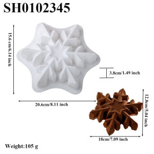 Christmas Snowflake Mousse Cake Silicone Molds Ice and Snow - Shaped Chocolate Molds Baking Molds