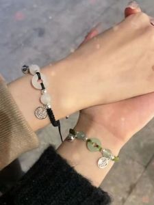 Handcrafted Bead Bracelet with Peace Lock for Couples Best Friends And Girlfriend Gifts Donghai Crystal Ethnic Style Jewelry