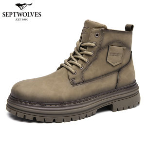 SEPTWOLVES | Soft Sole Height Increasing High Top Workwear Martin Boots For Men