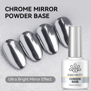 BORN PRETTY 10ml Chrome-Base Gel Polish Metallic Glitter Nail Power Super Shine Soak Off UV LED Functional Gel DIY Nails Art