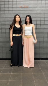 Clouwny Adel Culottes Pants Celana Panjang Wanita Simple Classy Premim Cotton Linen Fit to XL