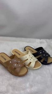 PROMO 7.7 PUNCAK [Size 37-40] 7005 Sandal Wanita Wedges Sol Tebal Sandal Slip On Karet Lentur