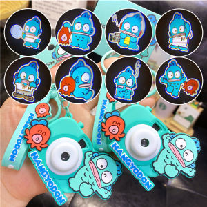 Sanrio Ugly Fish Projector Camera Keychain Stress Relief Toy Student Backpack Decorative Hanging Gift Creative Cultural Gift