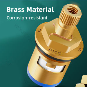 1/2" Brass Cartridge 20 Teeth Quarter Turn Valve Faucet Tap Replacement