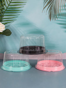 Round Cake Packaging Box for Chiffon Cheese 6 Inch Transparent