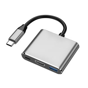 kebidumei | Bộ Chia USB C Sang HDMI 3 Trong 1 Hub USB Type-C Docking Station Với USB 3.0 Cho MacBook Air/Pro Samsung - Cổng Kết Nối Tương Thích HDMI