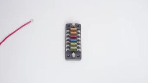 6 Way Fuse Box with Negative Bus Waterproof 6 Circuit Automotive Fuse Holder Fuse Block for 12V/24V Car Truck Boat Marine RV