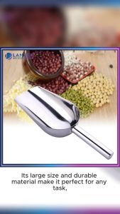 Stainless steel ice shovel thickened food shovel rice shovel square flat-bottom shovel large