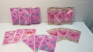 10pcs Pink Butterfly Gift Bags for Birthday Wedding Party Supplies souvenir gift bag Holiday gift