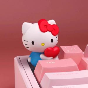 Hellokitty Love Heart Cat Personalized Keycap Resin Material Customized Mechanical Keyboard Decoration Peripheral Practical Gift