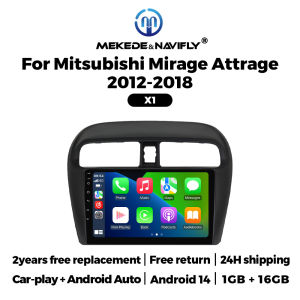 9 Inch 2 Din Car Radio Stereo For Mitsubishi Mirage Attrage 2012-2019 Car Multimedia Player GPS Navigation WIFI BT FM Autoradio