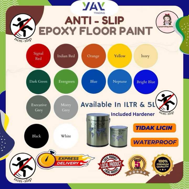 1L // 5L ANTI-SLIP EPOXY FLOOR TILE PAINT // HEAVY DUTY