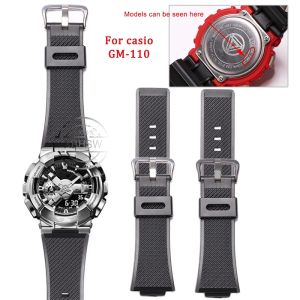 Resin strap suitable for Casio G-Shock GM110 gm-110 series mens outdoor sports waterproof rubber strap watch accessories