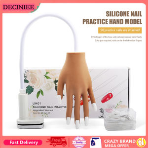 DECINIEE For Nails Art Silicone Practice Hand MANICUR Nail 3D Display Training Mat Acrylic Mannequin Nails accessories and Tools Fake