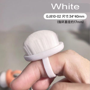 1Pcs Nail Art Dust Finger Ring Brush Oval Plastic Gel Polish Powder Remove Cleaning Tool For Beauty Makeup Manicure Accessories