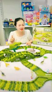 Đồ Chơi Lắp Ghép Đường Đua Ô Tô Khủng Long Bonkids Đồ Chơi Lắp Ráp Đường Ray Khủng Long Cỡ Lớn 240 Chi Tiết Đồ Chơi Cho Bé Trai Bé Gái