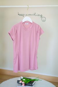 เสื้อให้นม ชุดให้นม ผ้า Cotton ร่อง ผ้านิ่ม ไม่ร้อน ไม่ต้องรีด ไม่ระคายผิวลูก