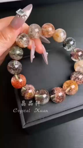 【现货】 💰 15mm 彩幽灵手串｜事业能量 × 财运磁场 × 聚合人缘｜Garden Phantom Bracelet｜Career • Wealth • Harmony