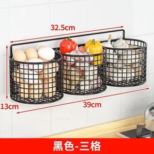 Rak Tempel Dinding Penyimpanan Bawang Tomat jahe buah telur dan sayur