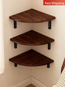 Triangle Wall Mount Bookshelf Bracket Shelves