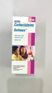 SOLMUX CARBOCISTEINE SYRUP 200MG/5ML 60 ML COUGH RELIEF FOR KIDS 2 - 12 YEARS OLD THERAPY