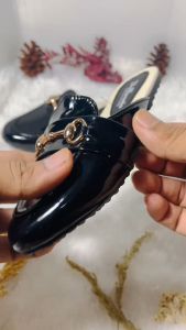 Sandal slop bapau anak perempuan model terbaru bahan kulit sintetis dan karet ukuran 26 s/d 35