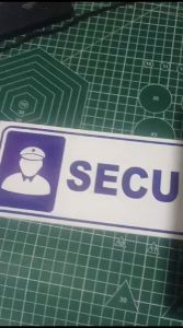 STIKER Tulisan SECURITY Ukuran 10 x 30 cm