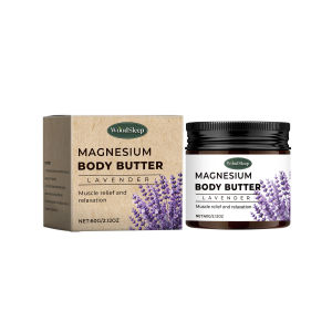 Magnesium Body Cream with Lavender Butter Lotion Relax Muscles Moisturizing Skin Relieving Dryness Smoothing Skin Care Product