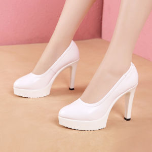 AOMANLIN | Stage Performance Waterproof Pointed Toe High Heels White
