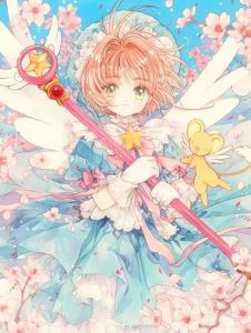 Classic Magical Anime Sakura Card Captor 5D DIY Full Round Diamond Painting Home Living Room Bedroom Bar Aesthetic Decoration