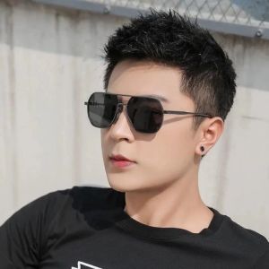Polarized Sunglasses Anti-UV Photochromic Shades Aluminum Magnesium Eyewear Sunglasses For Men Color-changing Lenses