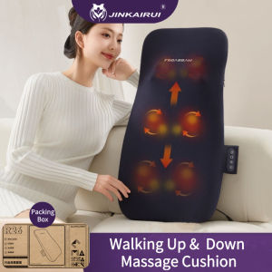 Jinkairui Back Massager Walk Up and Down Massage Cushion with Kneading Heating Neck Shoulder Full Body Massage Machine Spot Massage Home Office Use Gift