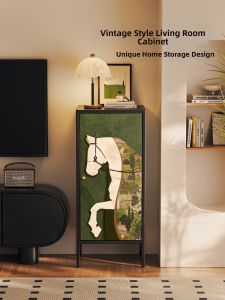 MR ART | Chinese Vintage Style Narrow Wall Storage Cabinet