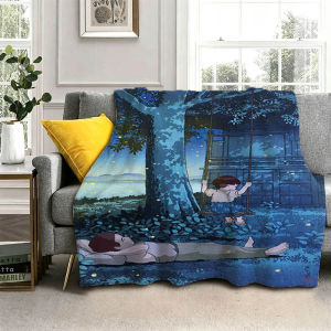 Bandai | New G-Grave Cartoon F-Fireflies Movie 3D Flannel Blanket Soft Throw Blanket Art For Home Decor Bedroom Bed Sofa Picnic Fans Gift