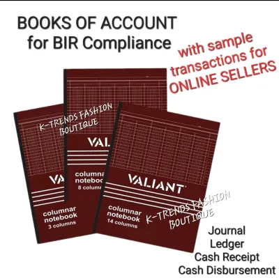 BOOKS OF ACCOUNT COLUMNAR FOR ONLINE SELLERS WITH SAMPLE TRANSACTIONS BIR COMPLIANCE