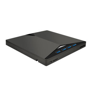 7-in-1 External DVD Drive USB 3.0 Type-C CD RW Burner Reader RW Optical Drive TF SD Card Reader for PC Laptop Notebook Computers