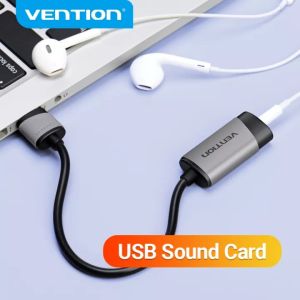 Vention USB External Sound Card USB to AUX Jack 3.5mm Earphone Adapter Audio Mic Sound Card 2.1 Free Drive for Computer Laptop pc usb audio adapter