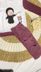 Setelan anak prempuan clana cargo-Caty set kids fashion anak prempuan terbaru 2025.bisa cod